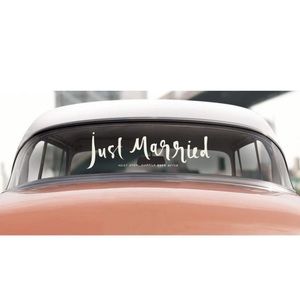 Kate spade “just married” car decal